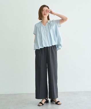 YECCA VECCA 【UVカット】サラサライージーワイドパンツ Light Gray