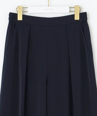 ANY SIS L 【接触冷感・吸水速乾・UVカット】サラキレイ ワイドパンツ ネイビー