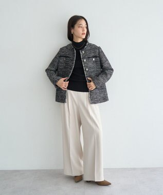 YECCA VECCA ハイネックリブニット Black