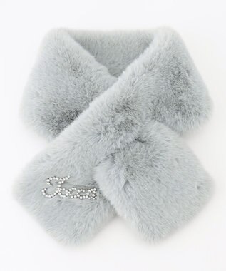 BIJOUX LOGO FUR TIPPET ティペット, ライトグレー系, F