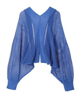 earth music&ecology メッシュボレロ Blue