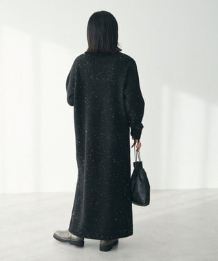 CRAFT STANDARD BOUTIQUE 洗える/ハイネックネップニットワンピース Black