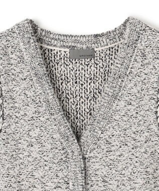 uncrave ツイードニット ジレ オフ×ブラック