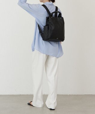 russet ＜約10リットル/690g＞2ハンドルレザーリュックサック(SF-259) Black