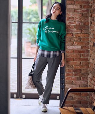 ANY L 【ウエストゴム】7days裏起毛テーパードパンツ チャコール