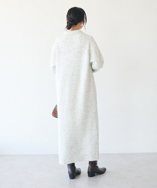 CRAFT STANDARD BOUTIQUE 洗える/ハイネックネップニットワンピース White