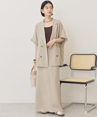 AMERICAN HOLIC リネンライクマーメイドスカート Gray Beige