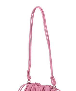 Green Parks プリーツ巾着バッグ Pink