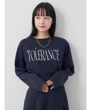 earth music&ecology ｔｏｌｅｒａｎｃｅ　ロゴロンＴＥＥ Dark Navy