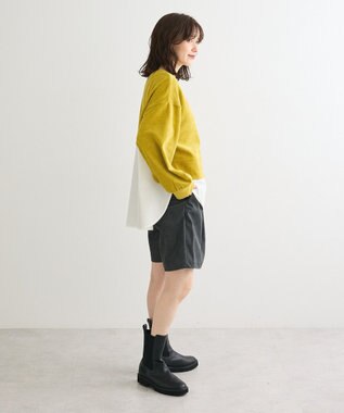 Green Parks カットコーデュロイドッキングプルオーバー Lime Green