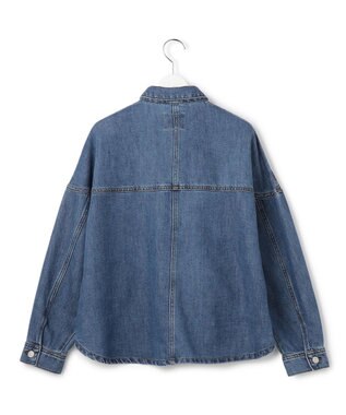 J.PRESS YORK STREET 【WOMEN】ソフトワイドデニム シャツジャケット ダルブルー系