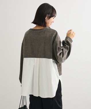 Green Parks カットコーデュロイドッキングプルオーバー Gray