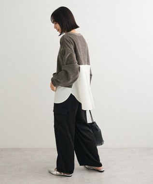 Green Parks カットコーデュロイドッキングプルオーバー Gray