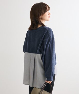 Green Parks カットコーデュロイドッキングプルオーバー Navy