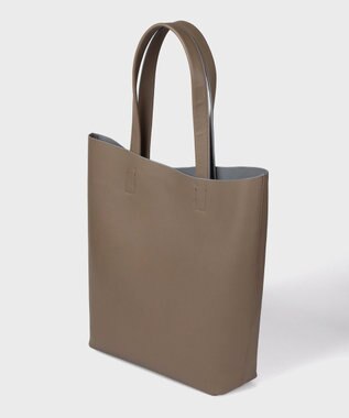 Paul Smith ダブルフェイスレザー トートバッグ グレイッシュベージュ