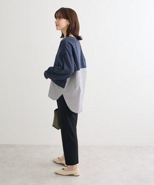 Green Parks カットコーデュロイドッキングプルオーバー Navy