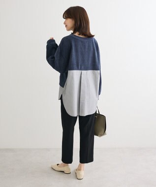 Green Parks カットコーデュロイドッキングプルオーバー Navy