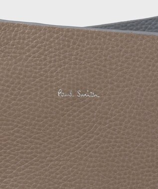Paul Smith ダブルフェイスレザー トートバッグ グレイッシュベージュ