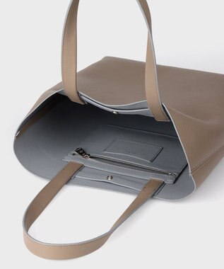 Paul Smith ダブルフェイスレザー トートバッグ グレイッシュベージュ