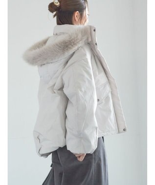 Te chichi 【宮本茉由着用】フードショートダウンジャケット Ｓグレー