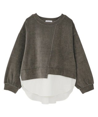 Green Parks カットコーデュロイドッキングプルオーバー Gray