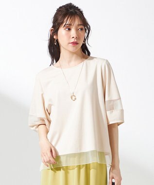 【洗える】シアーコンビ プルオーバー