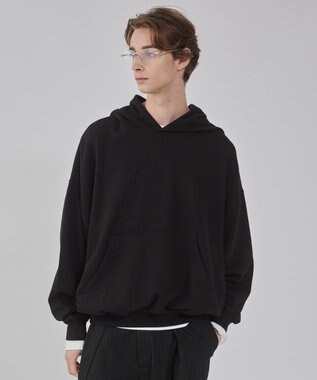 WEGO 【ユニセックス着用ITEM】バルーンクロップドプルパーカー ブラック