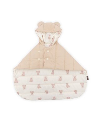 PET PARADISE ペットパラダイス くまちゃん フード付 防寒 ブランケット 小 ベージュ