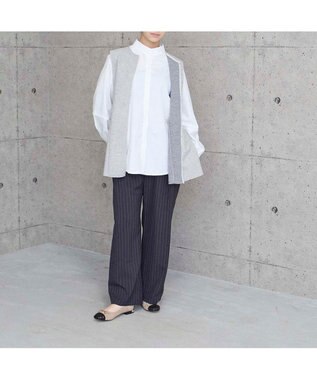 MODE ET JACOMO <MODE ET JACOMO>スクエアビットフラットパンプス ベージュコンビ