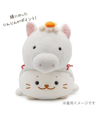 Mother garden しろたん 午年 抱き枕カバー 55cm用 《白》 単品 白