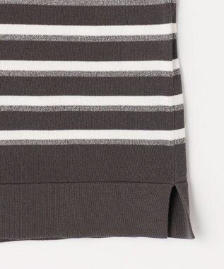 J.PRESS LADIES COTTON ACETATE DRY ニット Tシャツ ダークブラウン系