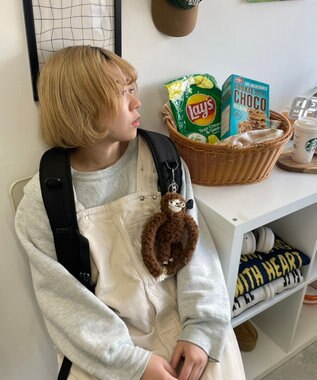 WEGO でかおめめなまけものぬいぐるみキーホルダー ブラウン