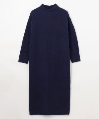 ANY フラッフィーニットワンピース ネイビー