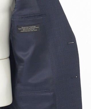 J.PRESS MEN 【ESSENTIAL CLOTHING】ブリーザブルメッシュクロス スーツ ネイビー系