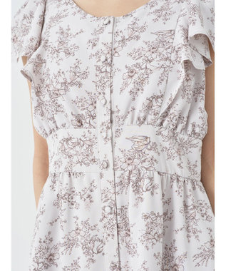 earth music&ecology フラワーフレアワンピース Ivory