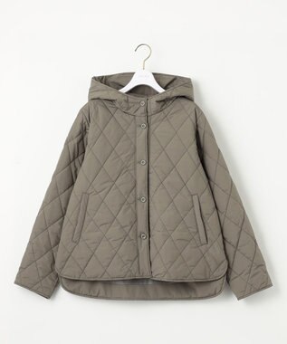 ANY SIS 【洗える】キルティングフーディ ブルゾン カーキ