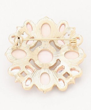 組曲 カラーオーバルブローチ ピンク系