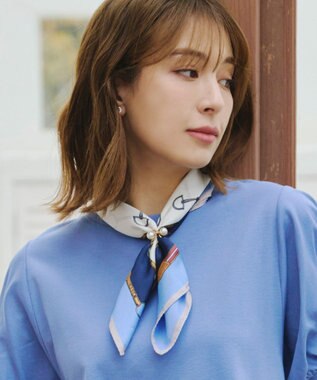 Tiaclasse パール付きスカーフリング ゴールドA