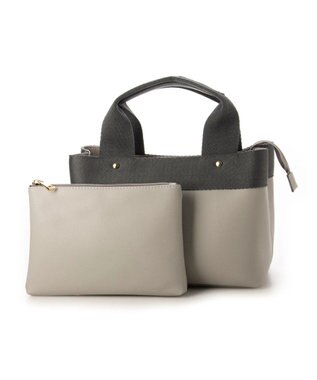 UNBILLION 【訳あり商品】カシュカシュ cache cache / テープディテール2wayパーテーショントート GY