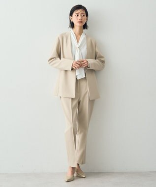 YECCA VECCA ストレッチピンタックパンツ Light Beige