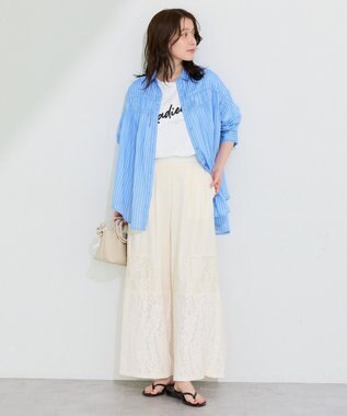 Green Parks 長袖ボイルシャツ Stripe