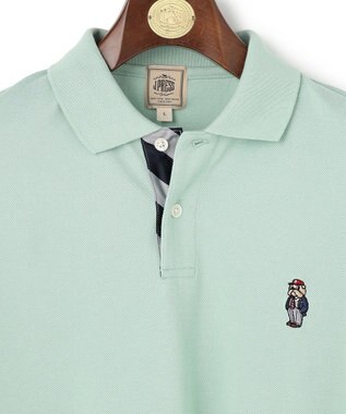 J.PRESS MEN 新デザイン【BULLDOG BOY / 8色展開】カノコレジメン ポロシャツ ライトグリーン系
