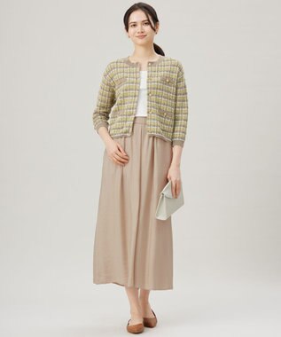 自由区 S 【カタログ掲載・ご好評アイテム・累計2500本・新色追加・ウエストゴム・セットアップ対応】エアリーツイルキュロット パンツ ベージュ