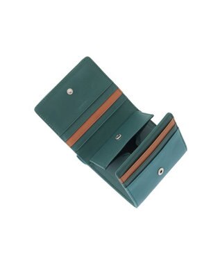 genten ピア ボックス2つ折り財布 ブルーグリーン