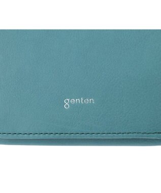 genten ピア ボックス2つ折り財布 ブルーグリーン