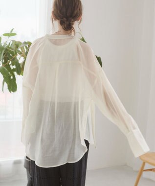 WEGO 【ANGIE VINTAGE】シアーシャツ ライトベージュ