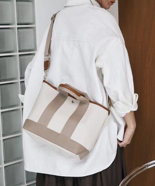 TOPKAPI 【Breath TOPKAPI】スコッチグレイン ネオレザー トート バッグ ショルダー付き M ペールベージュ