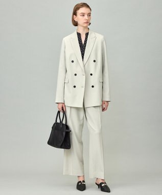 ICB 【UVカット・洗える】ウール2WAYストレッチ ワイドパンツ トープ系