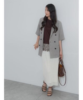Te chichi レースプリーツナロースカート《2026 SUMMER LOOK item》 オフホワイト