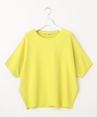 自由区 【好評につき新色追加・9色展開・洗える・XSサイズあり】クレープストレッチドルマン ニット イエロー系